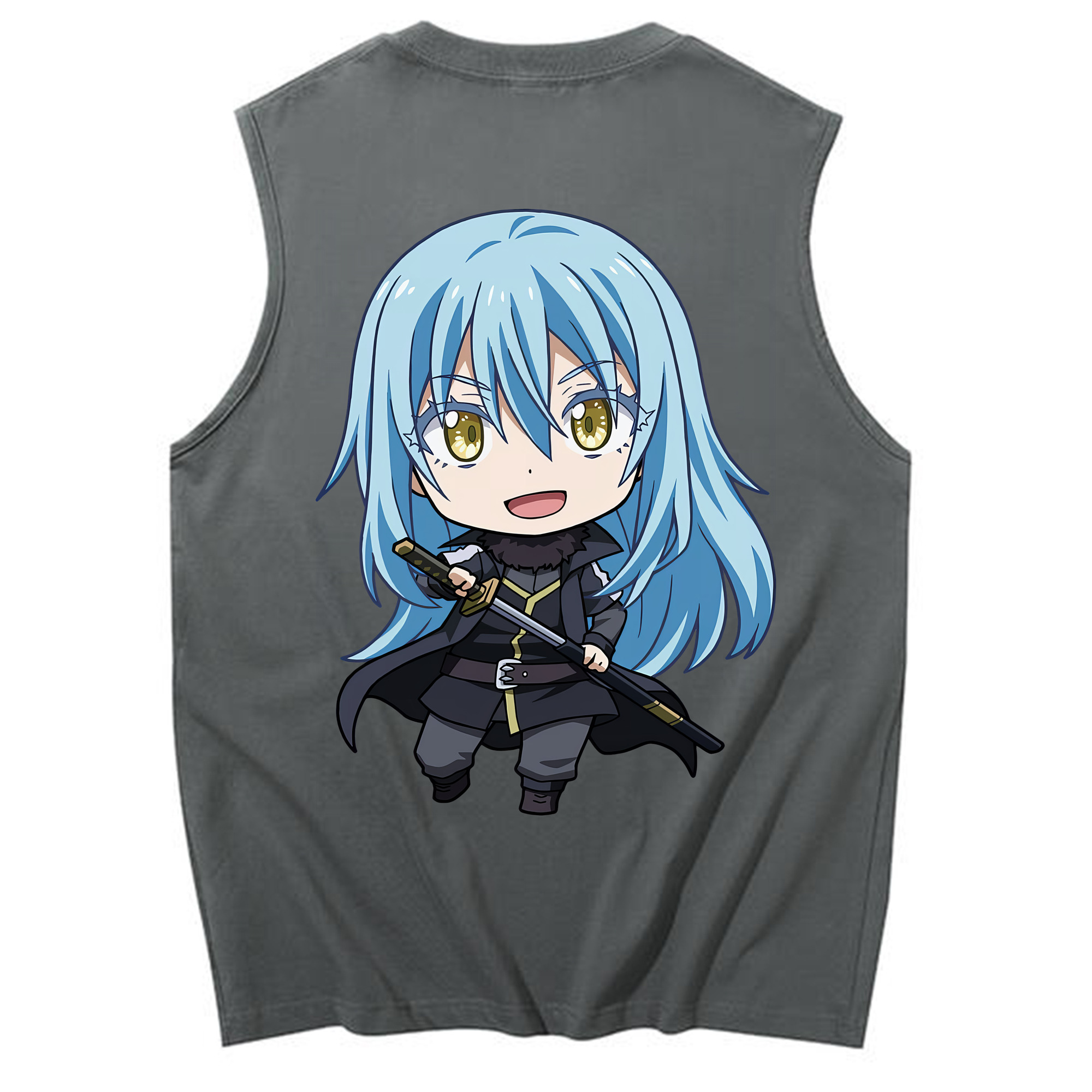 （画像用） 転スラ Regarding Reincarnated to Slime コットン100％タンクトップ（背面プリント）